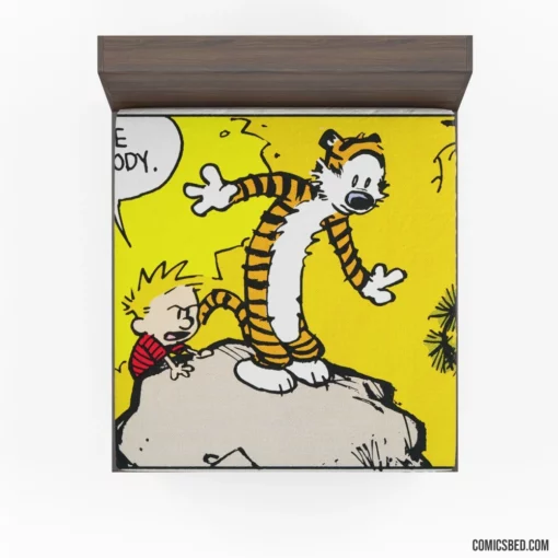 Calvin & Hobbes Cartoon Fun Comic Fitted Sheet 1