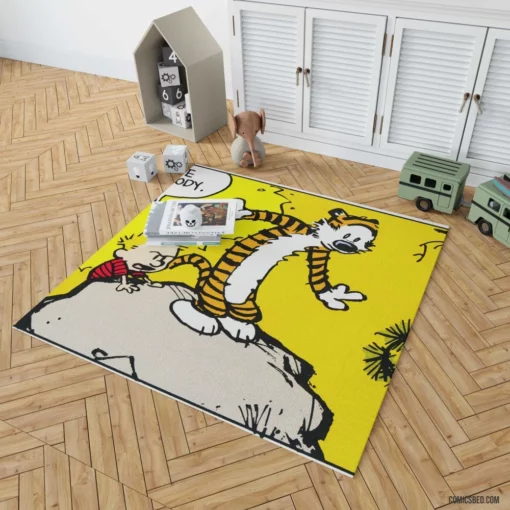 Calvin & Hobbes Cartoon Fun Comic Rug 1