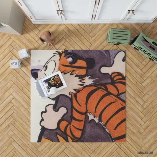 Calvin & Hobbes Dynamic Duo Comics Rug