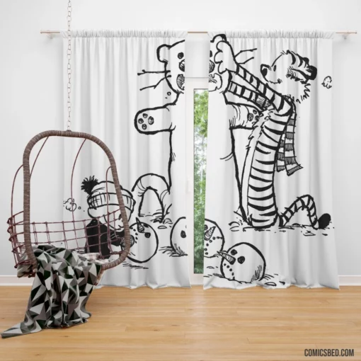 Calvin & Hobbes Dynamic Pair Comic Curtain