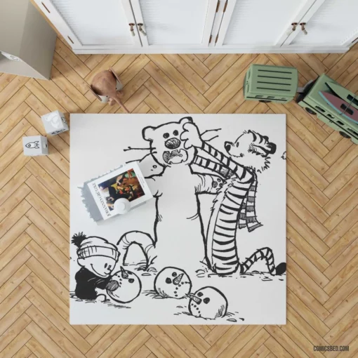 Calvin & Hobbes Dynamic Pair Comic Rug