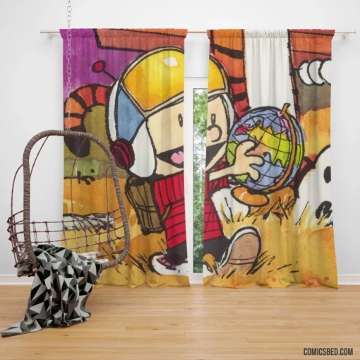 Calvin & Hobbes Playful Duo Comic Curtain