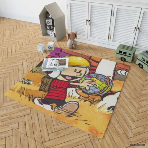 Calvin & Hobbes Playful Duo Comic Rug 1