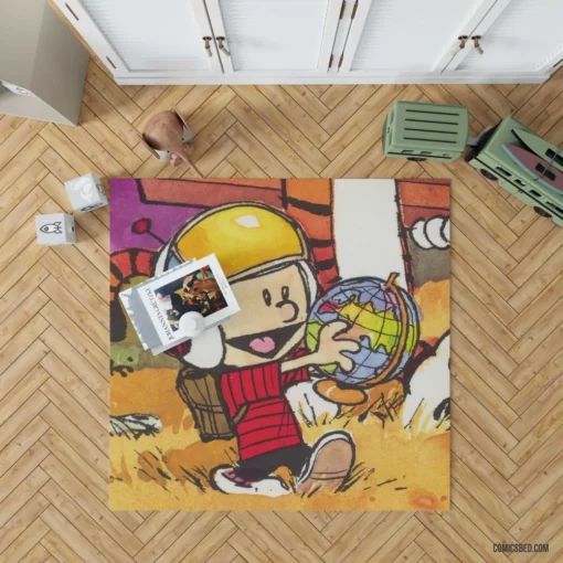 Calvin & Hobbes Playful Duo Comic Rug