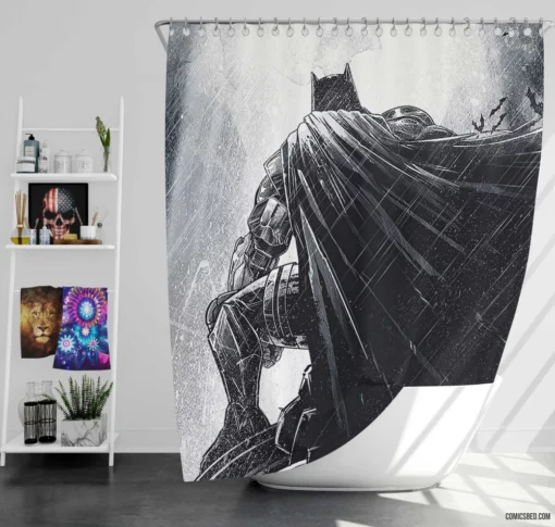 Caped Crusader Legacy Batman Heir Comic Shower Curtain