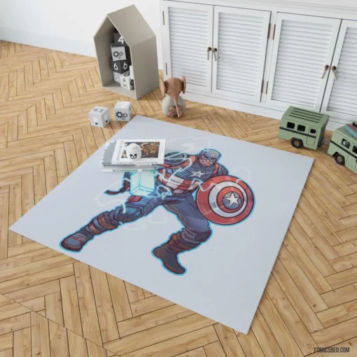 Captain America Chronicles Marvel Icon Comic Rug 1