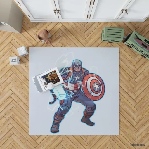 Captain America Chronicles Marvel Icon Comic Rug