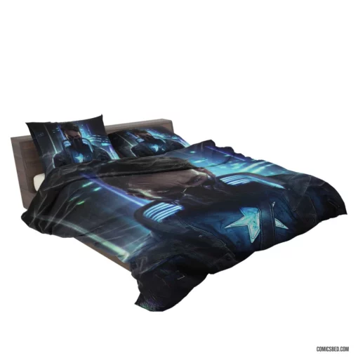 Captain America Cyberpunk Marvel Hero Comic Bedding Set 2