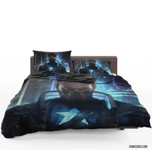 Captain America Cyberpunk Marvel Hero Comic Bedding Set