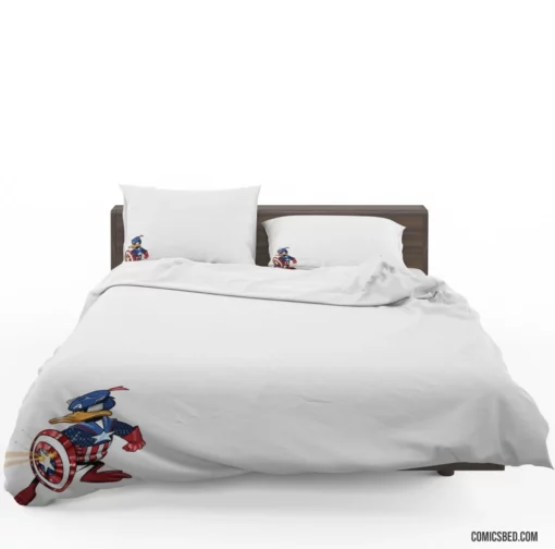 Captain America Donald Duck Disney Comic Bedding Set