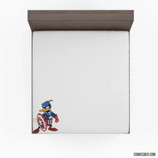 Captain America Donald Duck Disney Comic Fitted Sheet 1