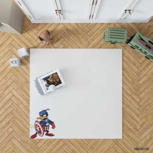 Captain America Donald Duck Disney Comic Rug