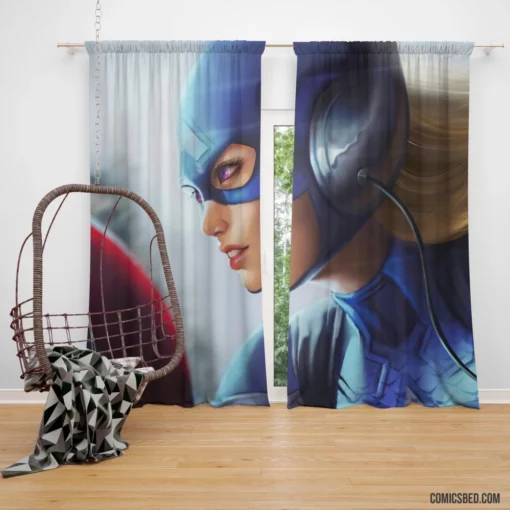 Captain America Genderbend Heroic Twist Comic Curtain