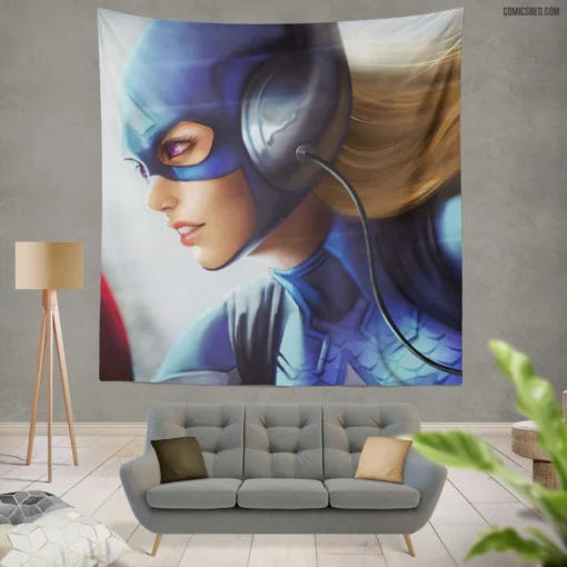 Captain America Genderbend Heroic Twist Comic Wall Tapestry