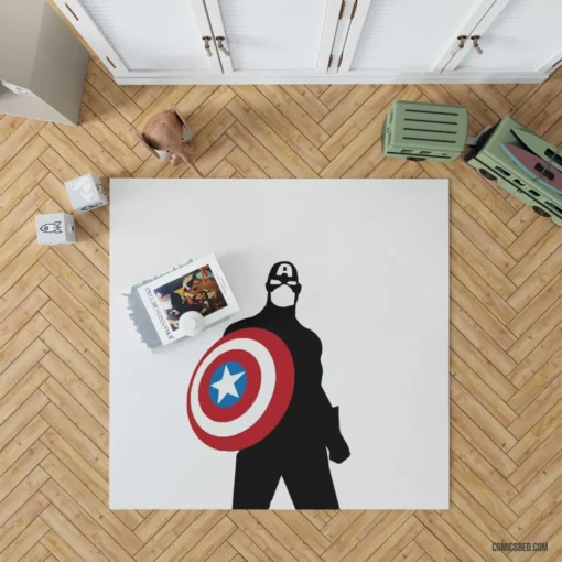 Captain America Heroic Journey Comic Rug