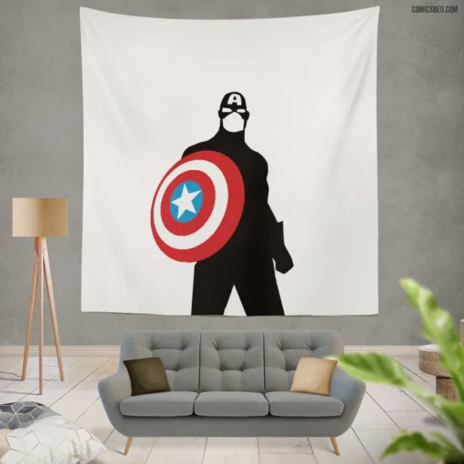 Captain America Heroic Journey Comic Wall Tapestry