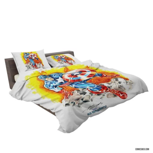 Captain America Heroic Journey Continues Comic Bedding Set 2