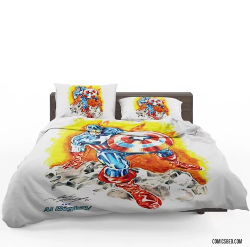 Captain America Heroic Journey Continues Comic Bedding Set