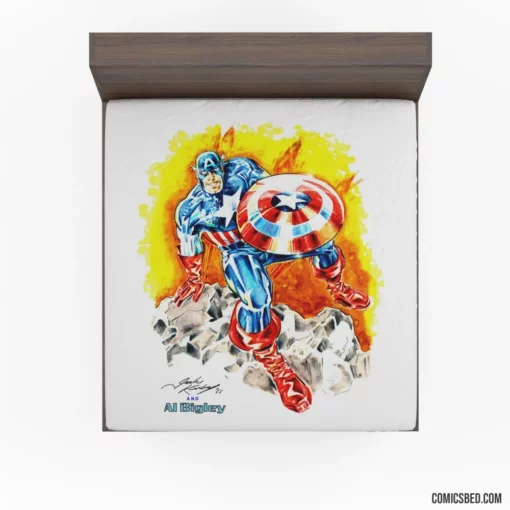 Captain America Heroic Journey Continues Comic Fitted Sheet 1