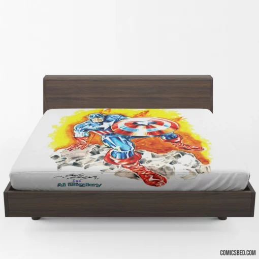 Captain America Heroic Journey Continues Comic Fitted Sheet