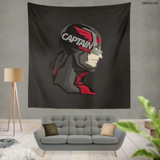 Captain America Hydra Twisted Sentinel Comic Wall Tapestry