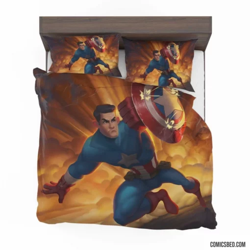 Captain America Marvel Defender Comic Bedding Set 1