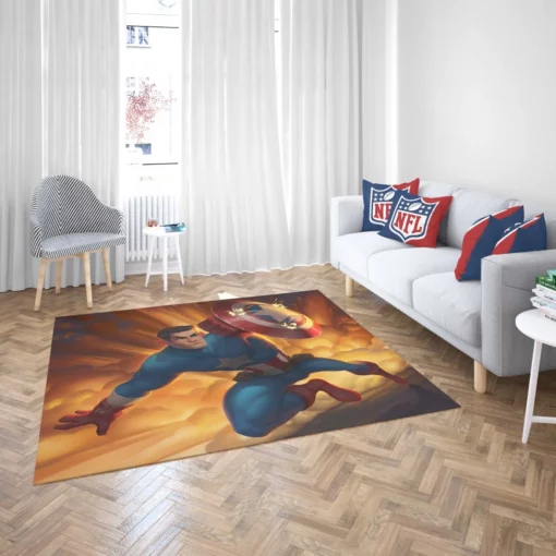 Captain America Marvel Defender Comic Rug 2