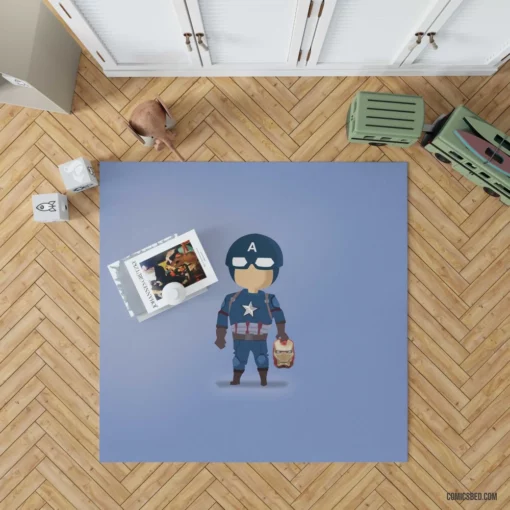 Captain America Marvel Hero Comic Rug