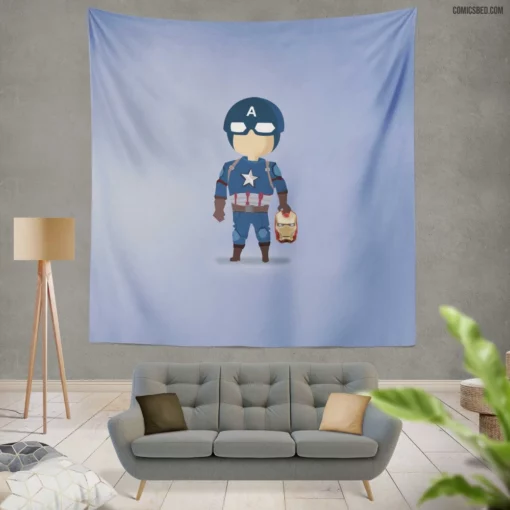 Captain America Marvel Hero Comic Wall Tapestry