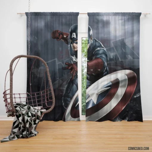 Captain America Marvel Patriot Comic Curtain