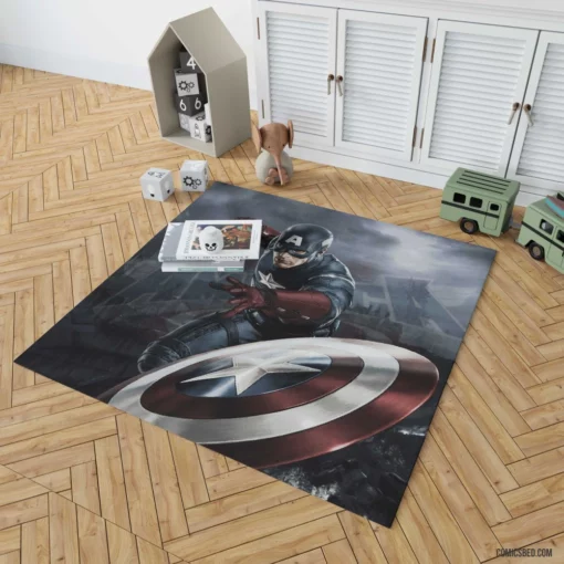 Captain America Marvel Patriot Comic Rug 1