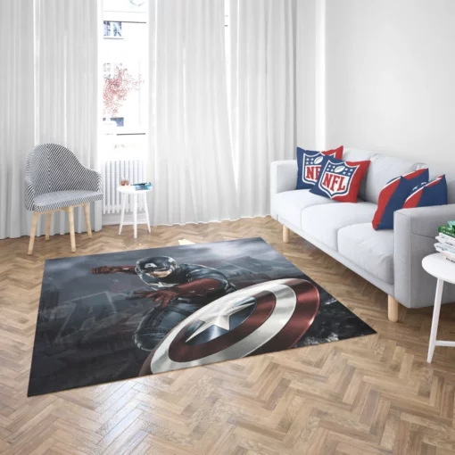 Captain America Marvel Patriot Comic Rug 2