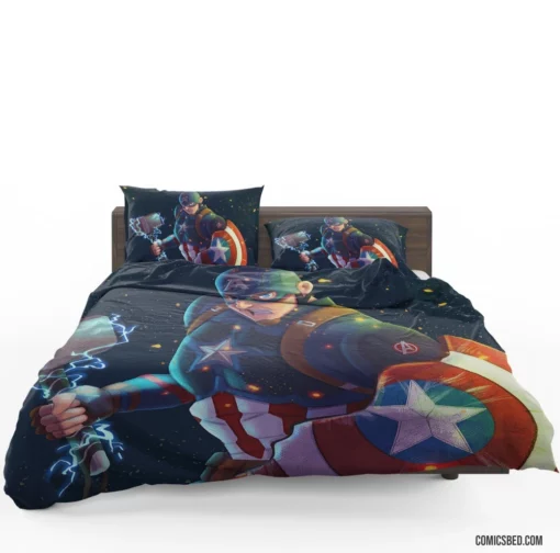 Captain America Marvel Shieldbearer Comic Bedding Set