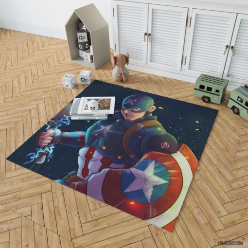 Captain America Marvel Shieldbearer Comic Rug 1