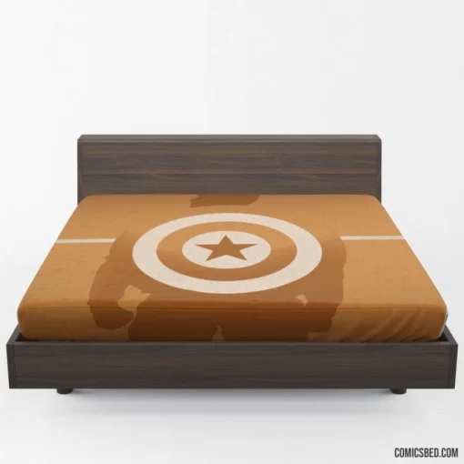 Captain America Minimalist Marvel Sentinel Comic Fitted Sheet