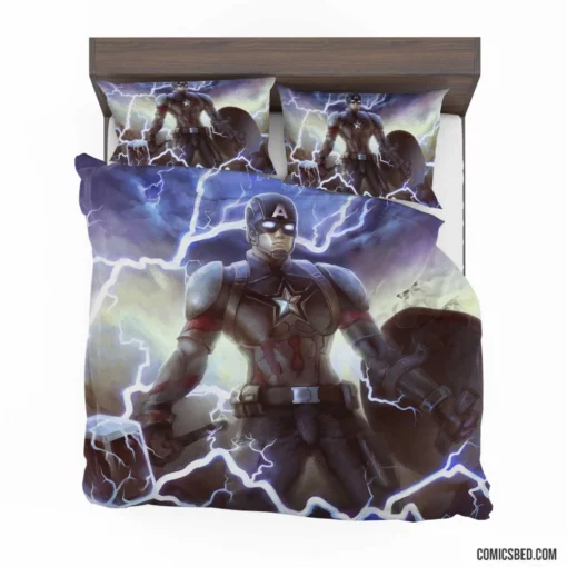 Captain America Mjolnir Marvel Mightiest Comic Bedding Set 1