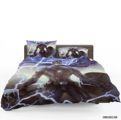 Captain America Mjolnir Marvel Mightiest Comic Bedding Set