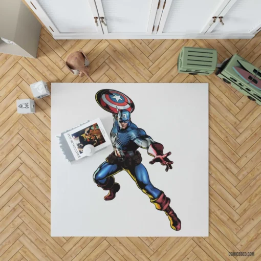 Captain America Patriot Quest Comic Rug