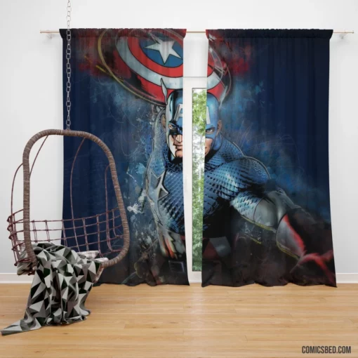 Captain America Sentinel of Justice Comic Curtain