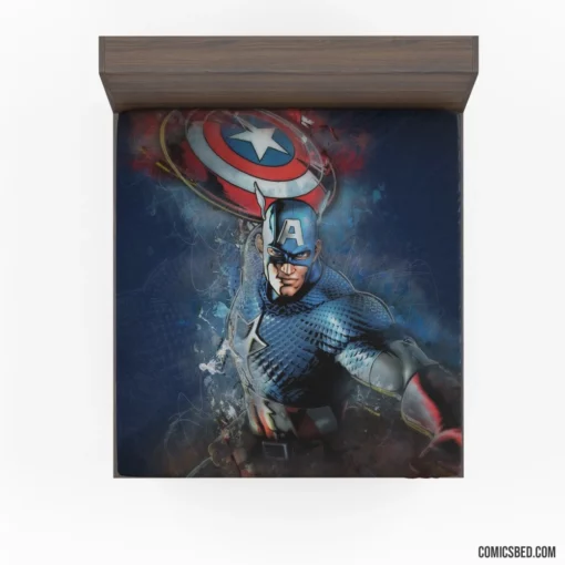 Captain America Sentinel of Justice Comic Fitted Sheet 1