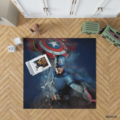 Captain America Sentinel of Justice Comic Rug