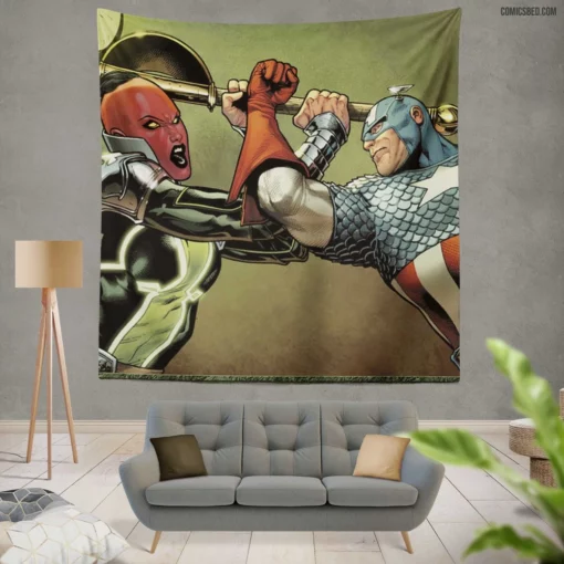 Captain America Sentinel of Liberty Comic Wall Tapestry