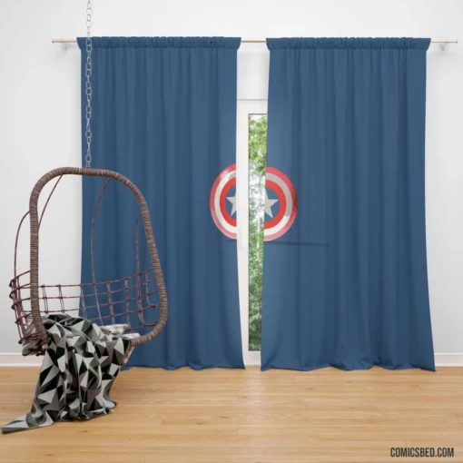 Captain America Shield Defenders Comic Curtain