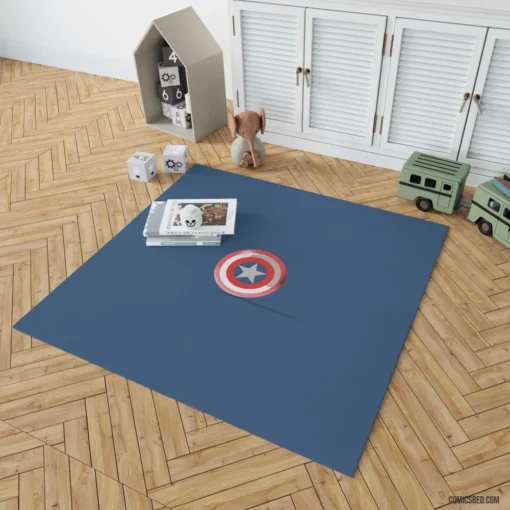 Captain America Shield Defenders Comic Rug 1