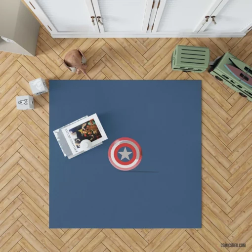 Captain America Shield Defenders Comic Rug