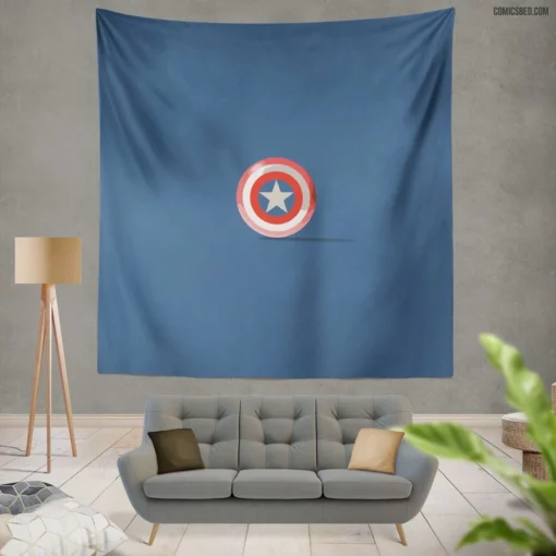 Captain America Shield Defenders Comic Wall Tapestry