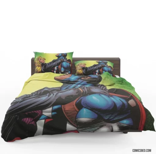 Captain America Shielded Avenger Comic Bedding Set