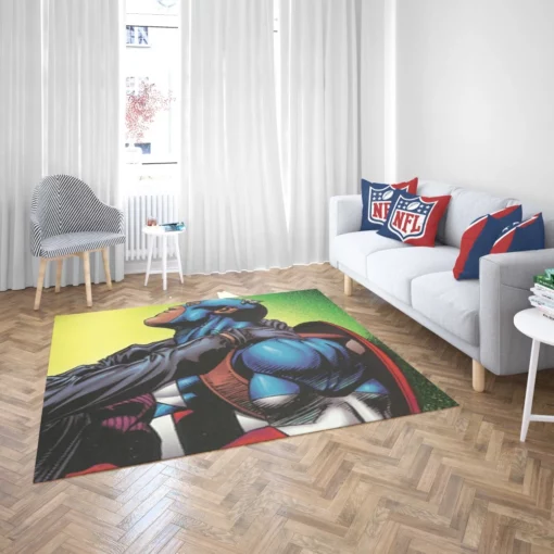 Captain America Shielded Avenger Comic Rug 2