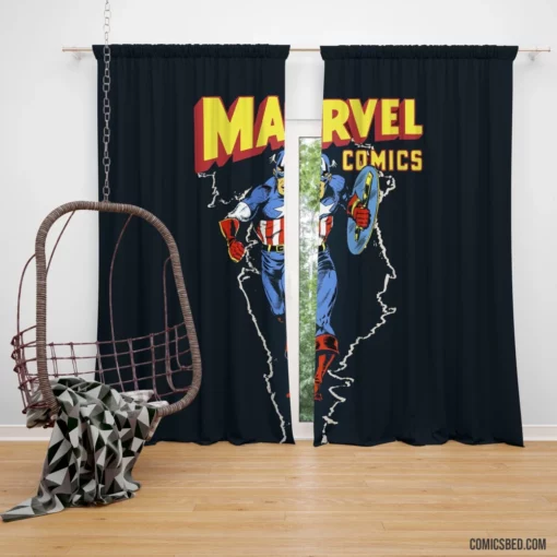 Captain America Star-Spangled Avenger Comic Curtain