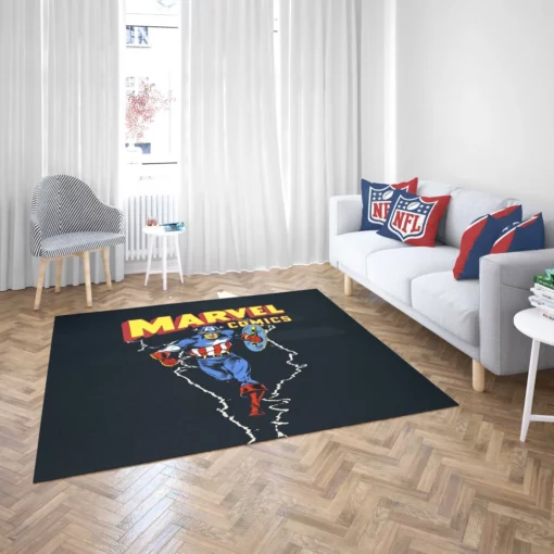 Captain America Star-Spangled Avenger Comic Rug 2